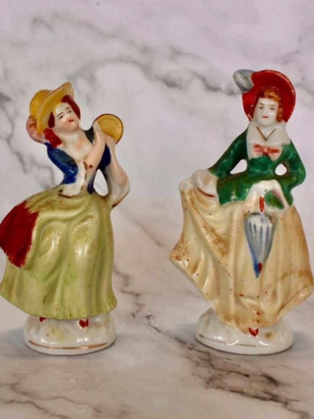 Set of Two Occupied Japan Figurines - Please Read
